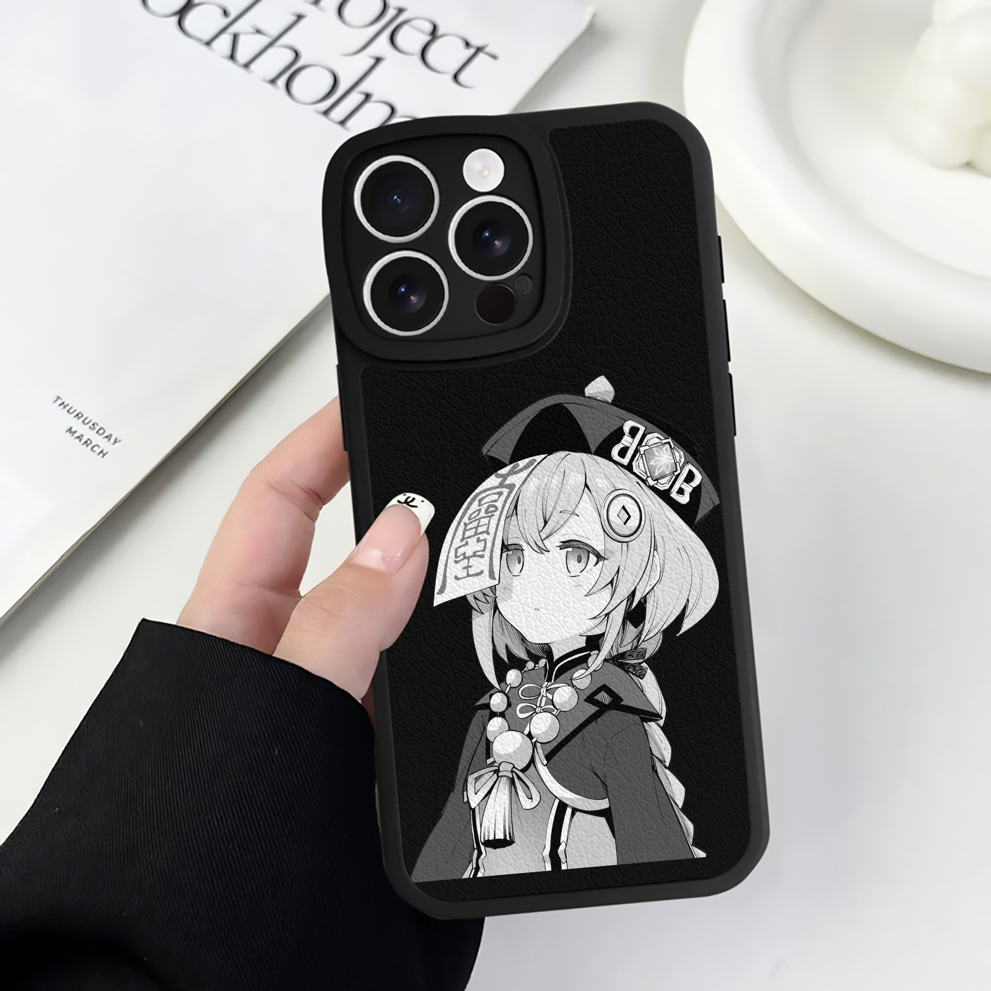 げんし神 七七 なな  genshin Nana 【iPhone 16シリーズ対応】シリコンスマホケース（レザー調） 材質：シリコン